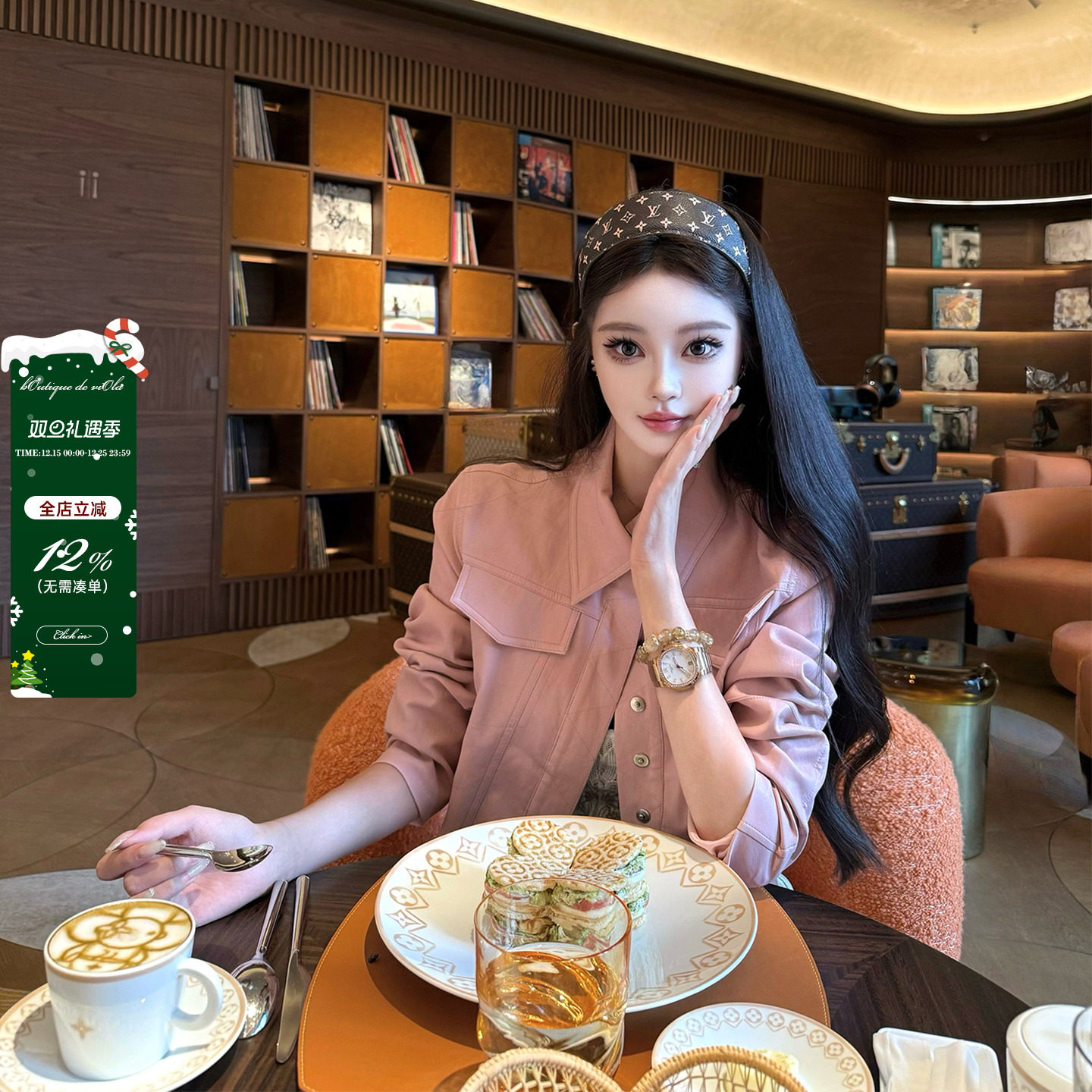 viola【中古樱花】D*or的Jue版粉色童话定染色Pu皮衣高级感甜酷风