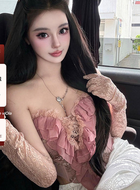 【现货】viola【洛可浪漫】N*定染重工蕾丝5种面料鱼骨胸衣抹胸