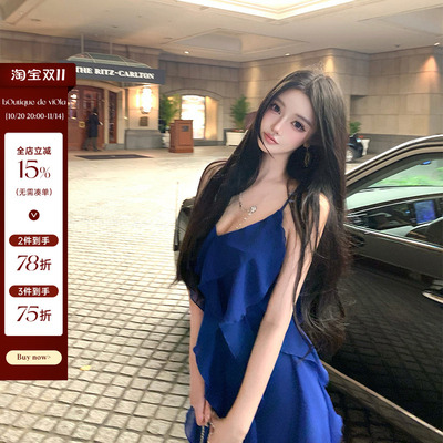 【现货】viola【高光女主】普吉岛生日裙Alberta*克莱因蓝连衣裙