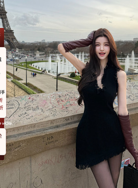 1.6 8PM【野心黑天鹅】 fer*gamo1w+全w在求对版流苏水洗连衣裙