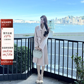 定染樱落粉100澳毛Du家高版 viola Amber系列 纯欲少女大衣外套