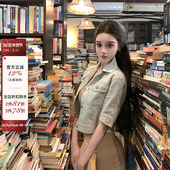 韩式 老钱 超难买限定款 viola 80苎麻 定制定染面料夹克外套女