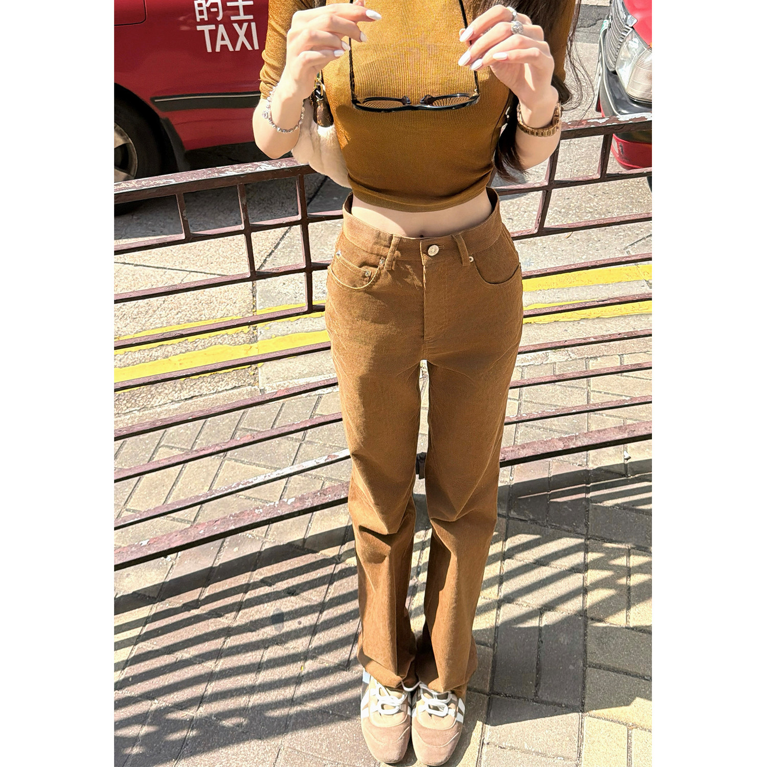 viola【s1p裤王】又窄又直这版型里的神巨nb筷子腿灯芯绒神裤