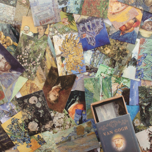 小藏书手帐素材纸复古英文植物邮票迷你小卡手账diy拼贴造景装饰