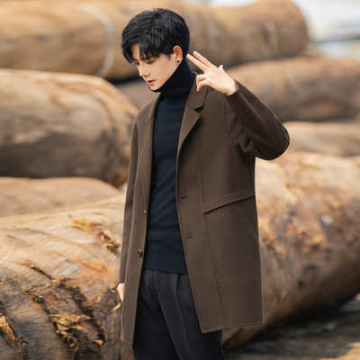 中长款毛呢大衣冬季韩版休闲风衣