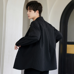 衬衫男士薄款外套春秋2024新款痞帅高级感夏季防晒男装夹克上衣潮