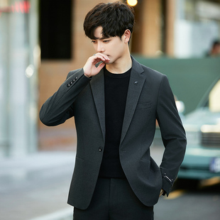 休闲小西装男外套痞帅气韩版修身商务正装结婚西服套装高级感上衣