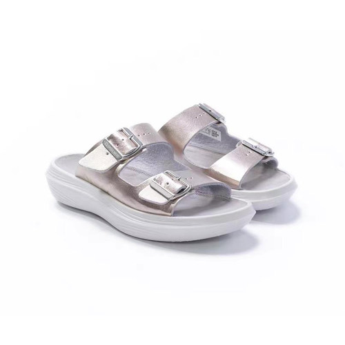 KYBUN厚底亮片pu圆头防滑凉鞋