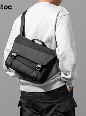 tomtoc邮差包通勤斜挎包男款大容量男包大学生iPad平板单肩包T27