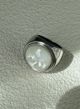 夸张几何戒指指环轻奢镀银时尚感