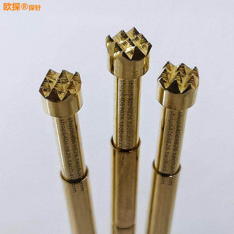 梅花探针 镀金测试针 金色顶针 PA125-H九爪梅花 2.5MM镀金弹簧针