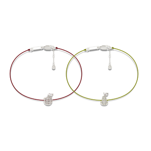 TOGGLER DAILY 水果系列 蕾丝烧白925银苹果梨子手绳红绳送礼过年