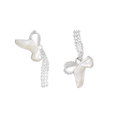 TOGGLER 银烧白耳钉礼物可调节 蕾丝绑带芭蕾鞋 DAILY 芭蕾系列