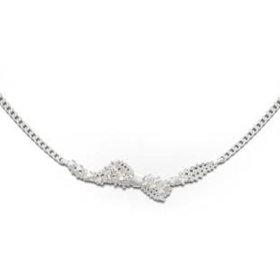 TOGGLER DAILY 芭蕾系列 法式蕾丝蝴蝶结烧白工艺女款项链