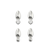 DAILY 经典 系列 TOGGLER 赵露思许妍同款 晃动小豆丁925银珍珠耳钉