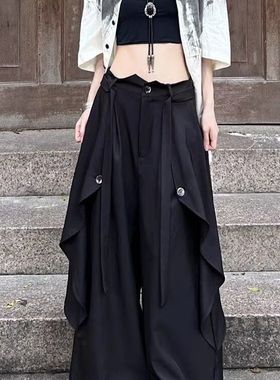 ROAE 山本耀司裤裙女无性别穿搭高腰原创设计感小众阔腿九分裙裤