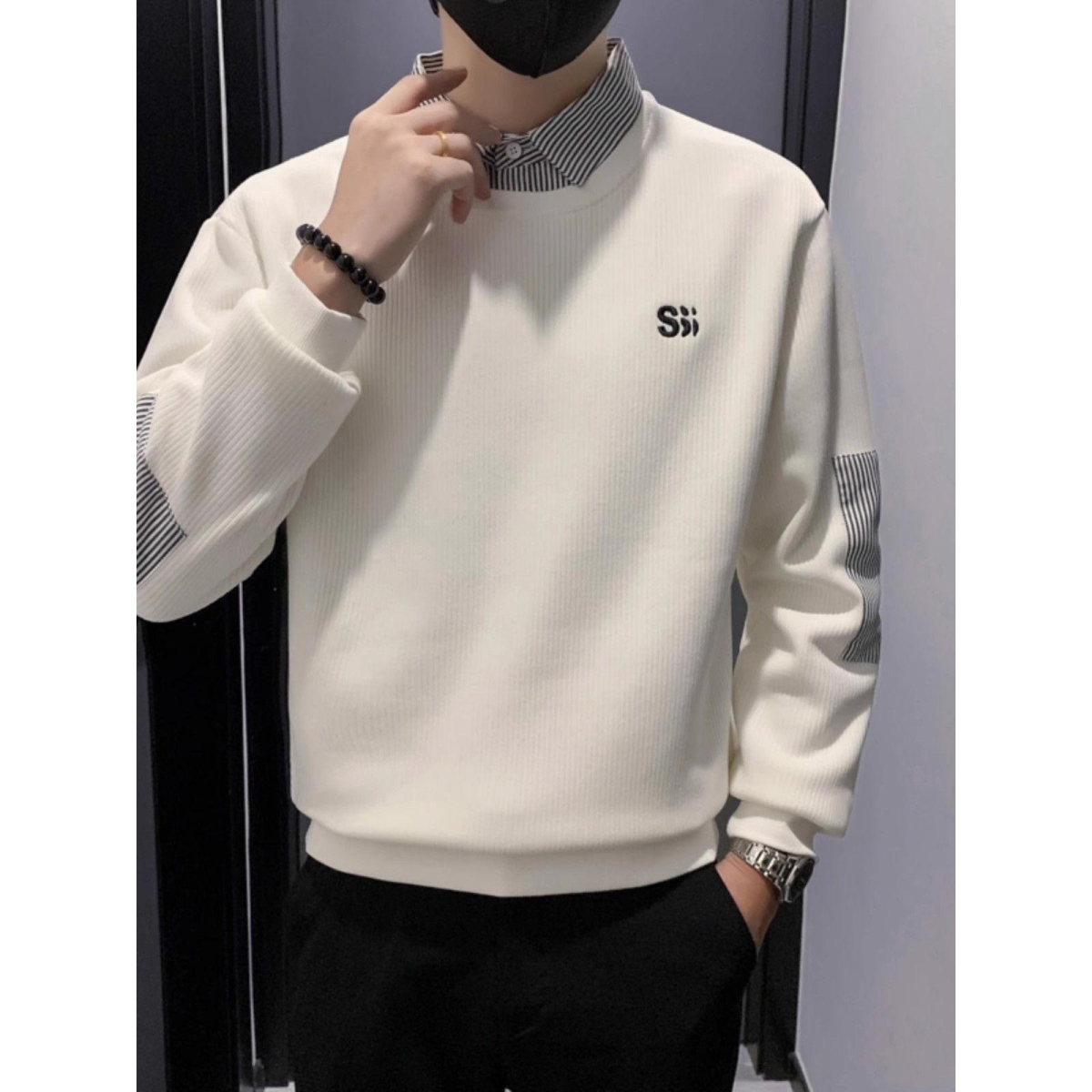 编号8276#    黑白 M到3XL  灯芯绒面料