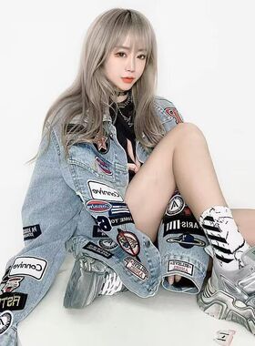 2024春秋痞帅外套男ins高街潮牌港风日系原宿风韩版潮流宽松夹克