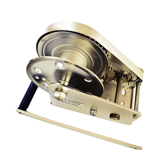 晟雕304不锈钢手摇绞盘手动卷扬机双向自锁防水防腐手动提升机