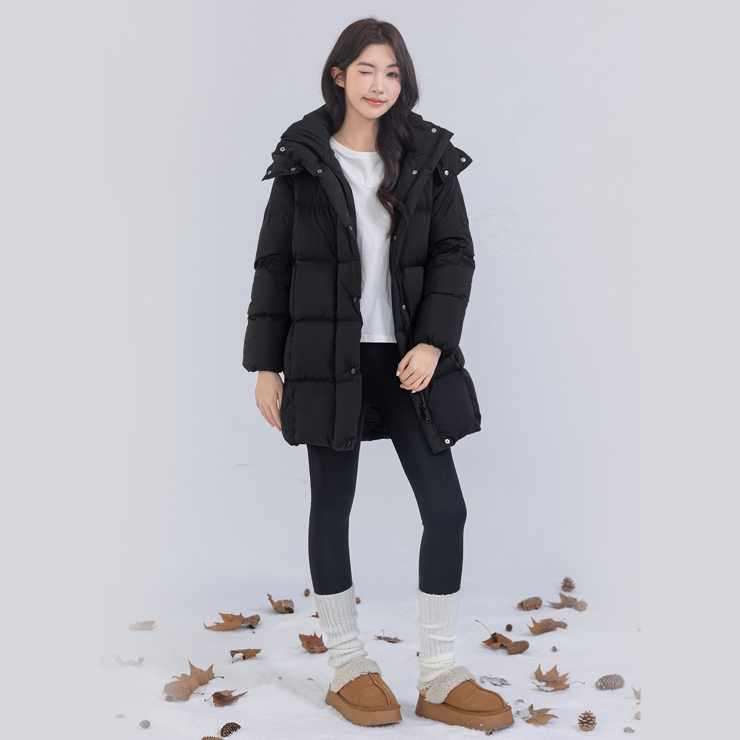 新款连帽加厚御寒面包服保暖外套