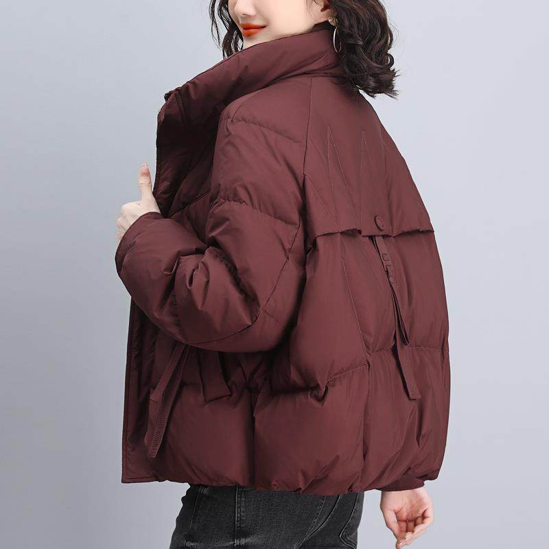 轻薄羽绒服女短款2025年冬季新款时尚宽松中年妈妈白鸭绒爆款外套