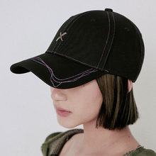 XOTIC官方 彩浪缝线鸭舌帽春夏新品韩版百搭遮阳显脸小休闲棒球帽