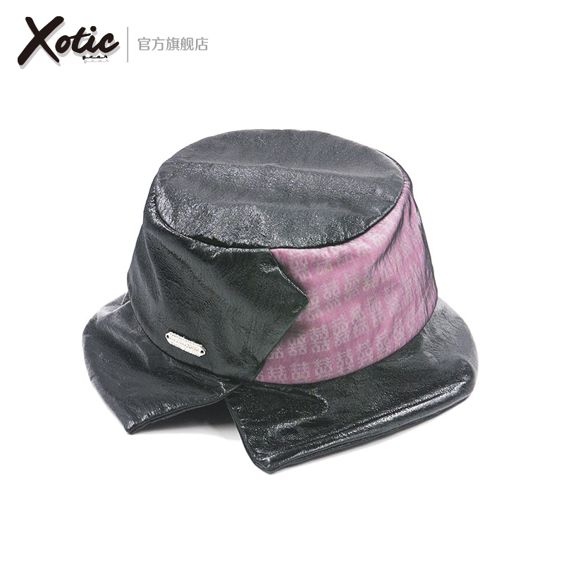 元素拼色遮阳原创风渔夫帽官方