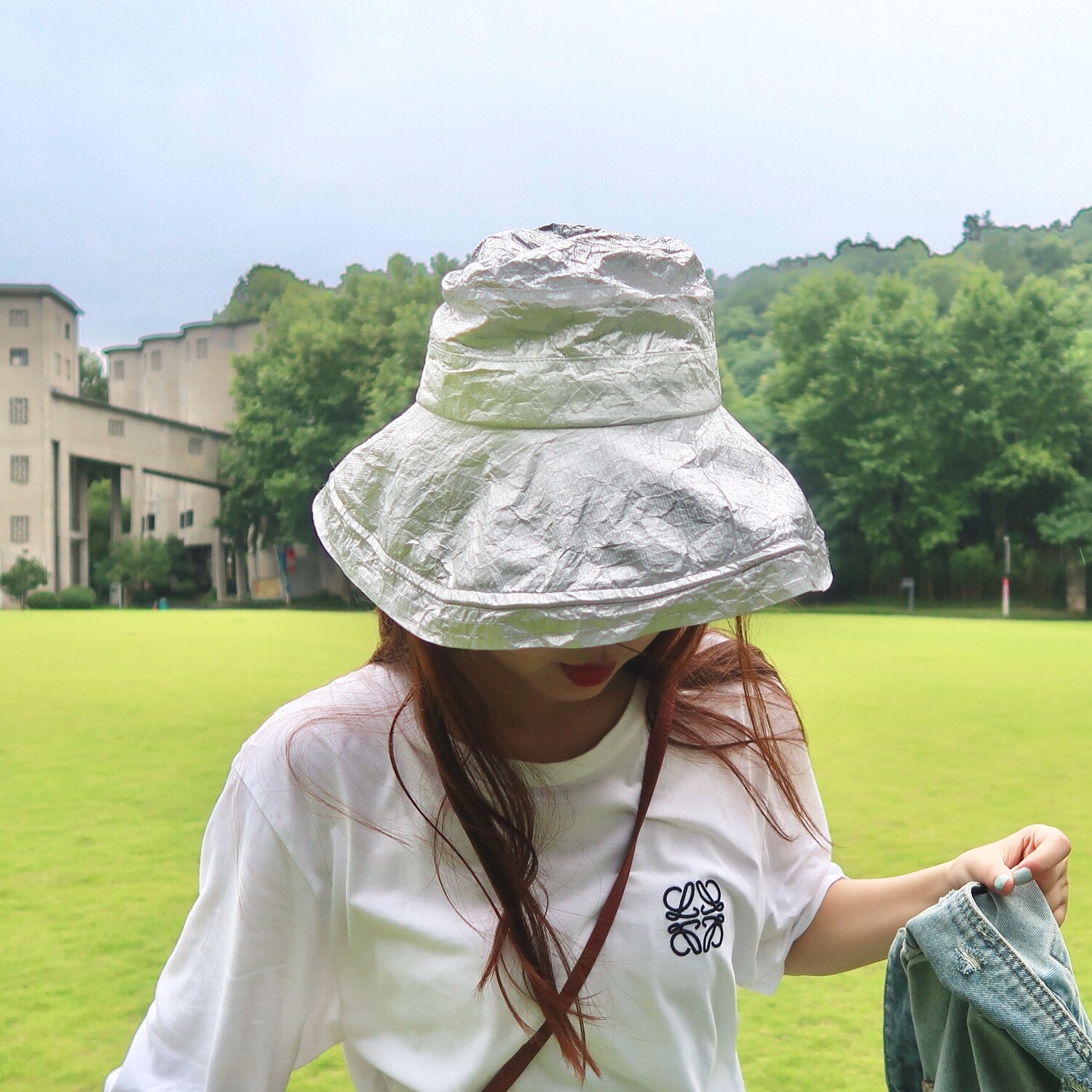 杜邦纸 宽檐帽渔夫帽女夏韩版百搭日系文艺夏天防晒遮阳chic文艺
