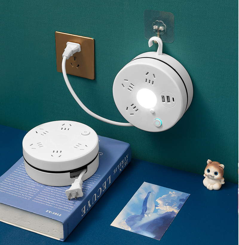 2孔插头插座可伸缩二项插线板