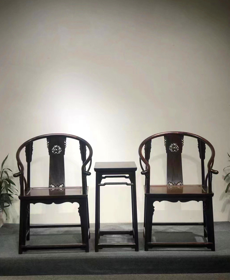 天香倾城 王世襄款交趾黄檀圈椅老挝大红酸枝太师椅明清红木家具