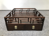 天香倾城 王世襄款 老挝大红酸枝都承盘交趾黄檀独板文盘红木家具