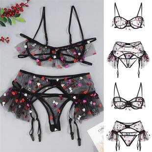 Women Mesh Lingerie Through Underwear See Embroidery Sheer