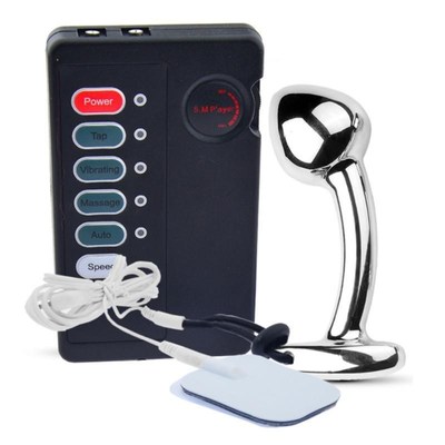 Mushroom Metal Butt Plug Anal Dilator Electric Shock Phisoth