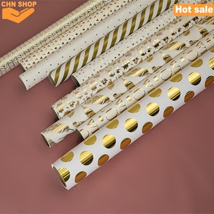 Birthday wrapping paper Gold foil Gift box wrapper Christmas