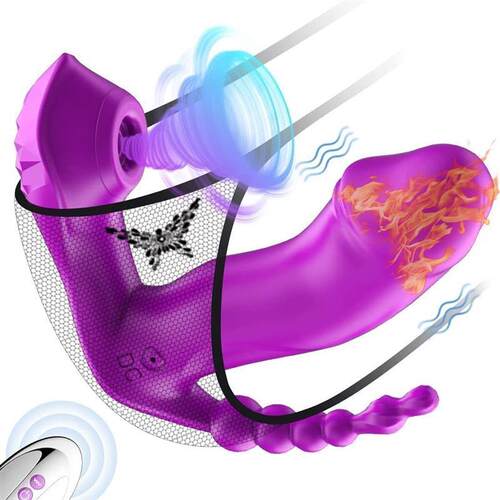 3 in1 Clitoris Sucking Vibrator Sex Toys Women vagina Dildo