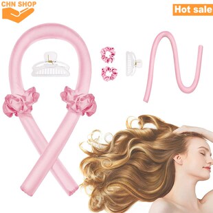 Heatless Curling Rod Headband Styling Kit with Hair Clips