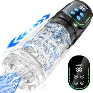 Automatic Thrusting Rotation Sucking Male Masturbator LCD
