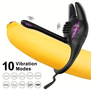 Vibrating Penis Ring Sex Toys - 2 in 1 Vibrating Cock Ring