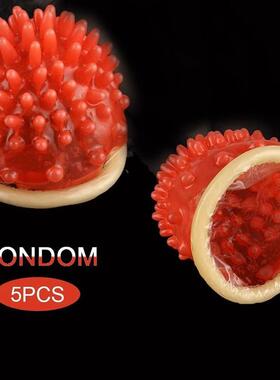 5 Pcs/Massage Condoms for Men Sex Products Dotted Spike Late