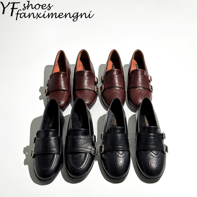 雕花布洛克玛丽珍英伦乐福鞋女