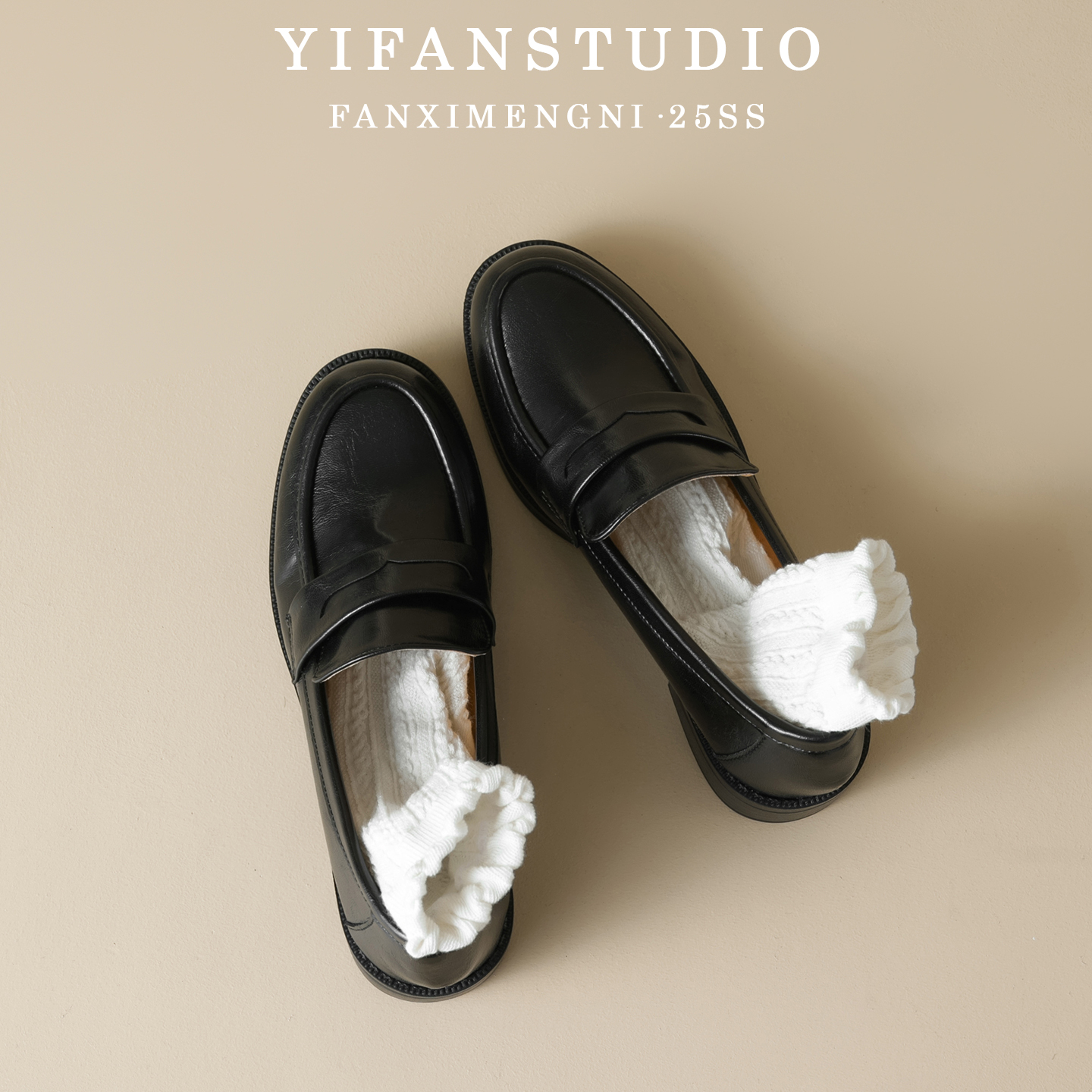 软皮黑色小皮鞋法式赫本风jk女鞋