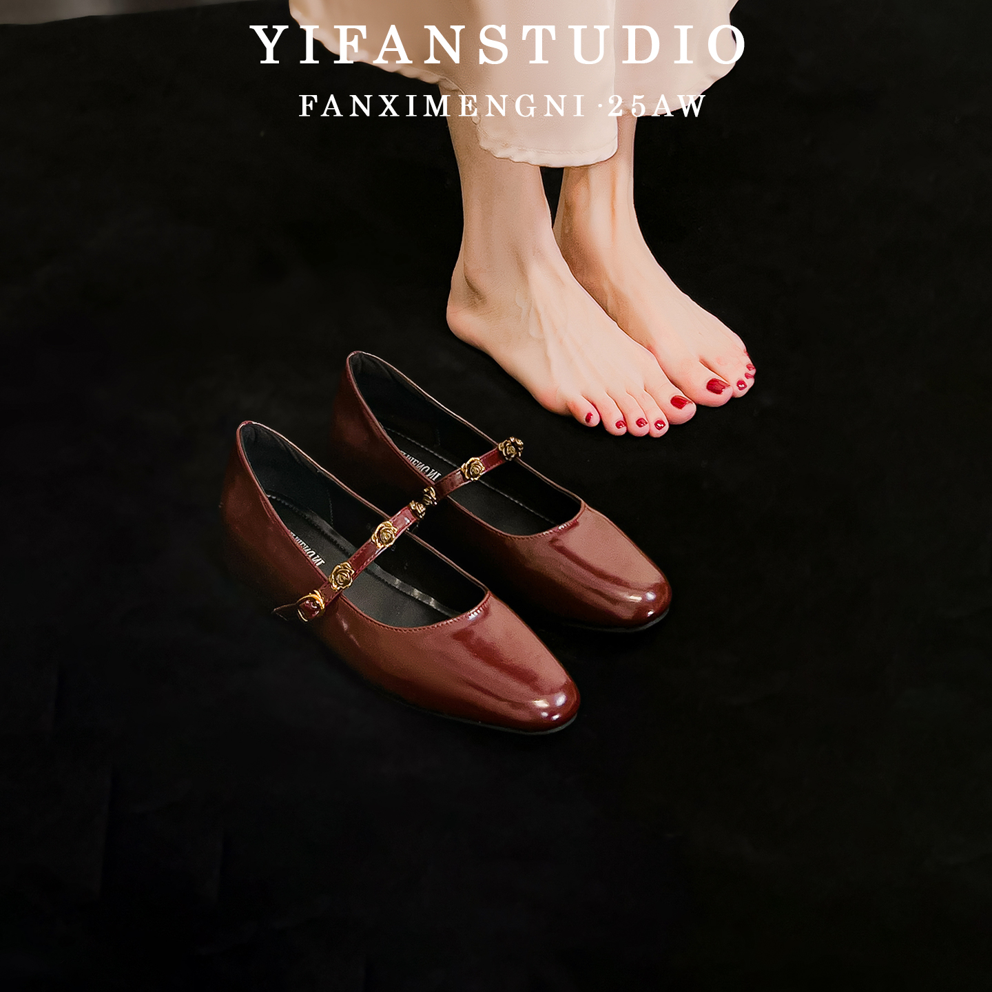 【玫瑰四季】复古法式玛丽珍女鞋