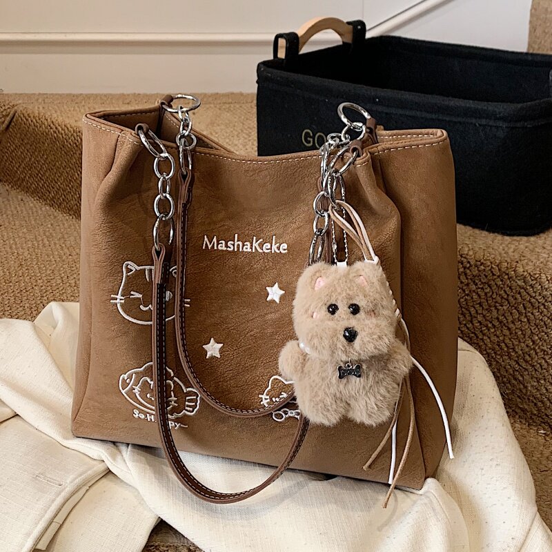 时尚设计感大容量包包秋冬新款女士单肩包小众百搭通勤上班托特包