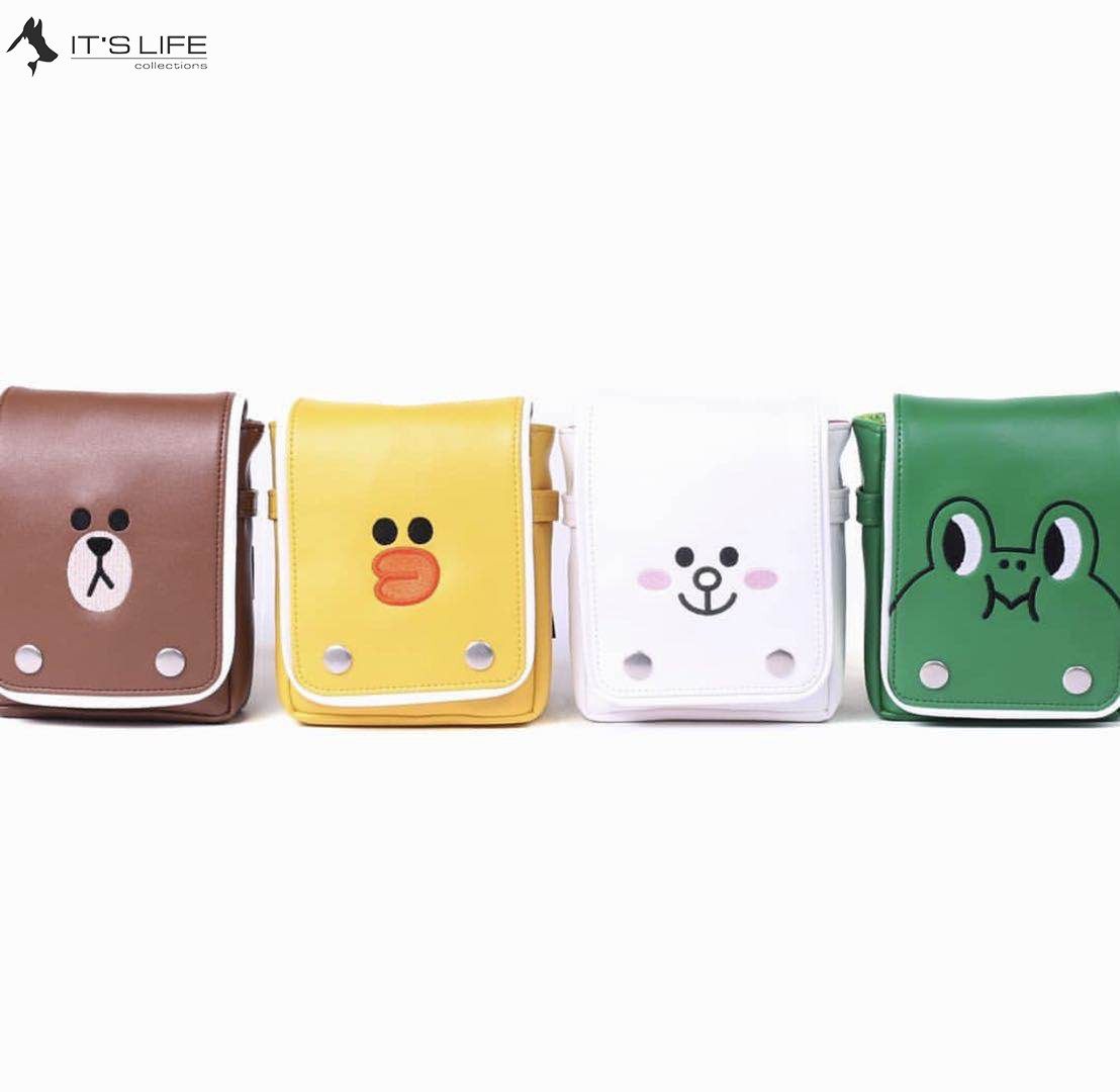 现货 韩国LINE FRIENDS日式书包狗狗背包胸背布朗熊莎莉鸡宠物致