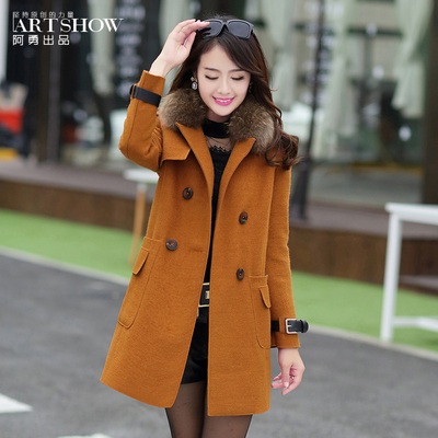 新款韩版加厚毛呢外套