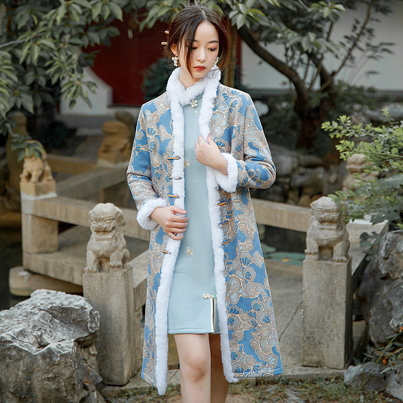 旗袍外搭冬季少女年轻款大衣