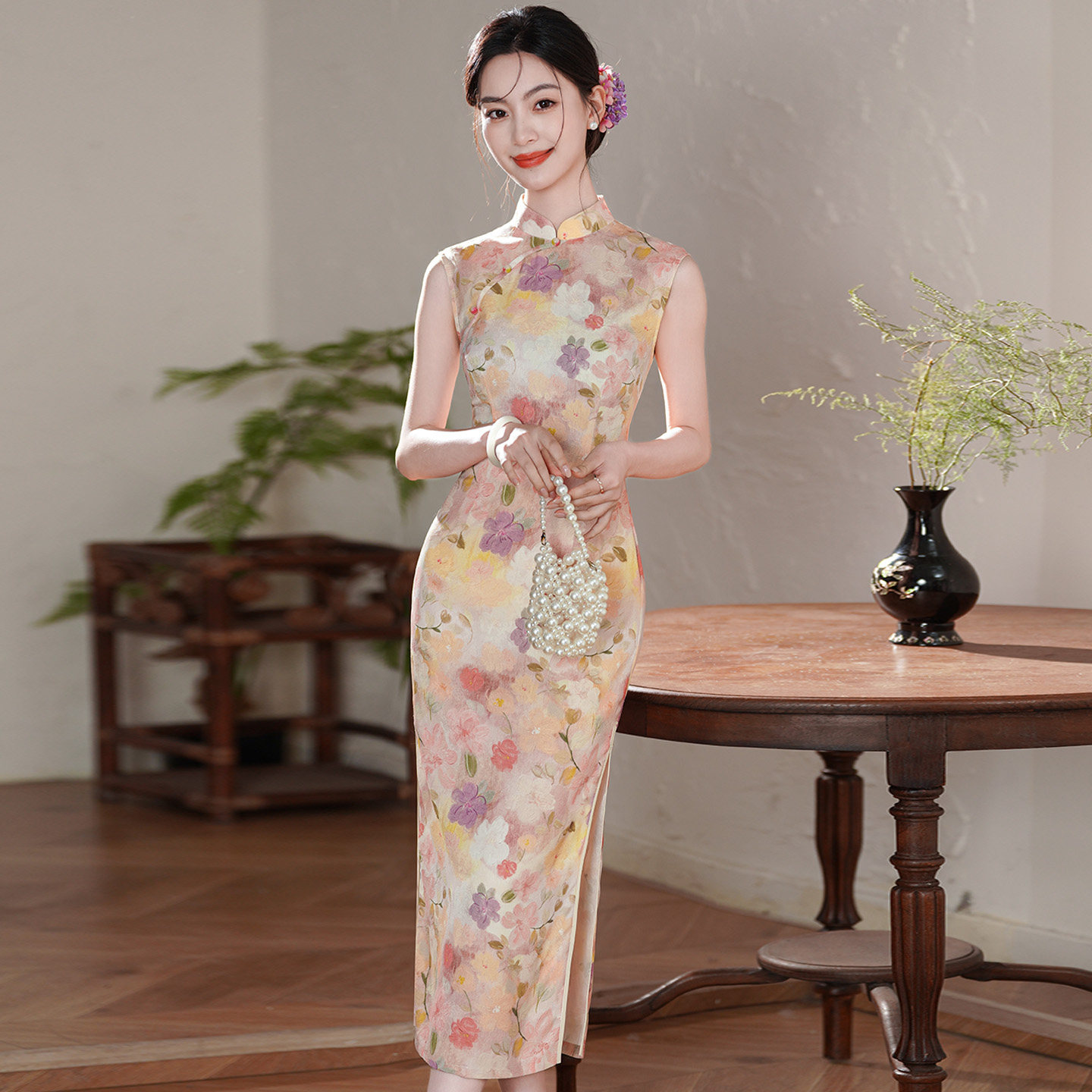绝美新中式国风旗袍夏季复古无袖