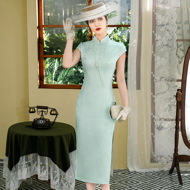 重磅真丝改良旗袍女春夏2026年新款高级感年轻款桑蚕丝高端连衣裙