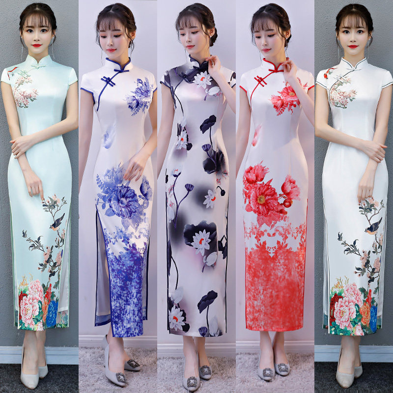 长款夏季少女复古风时尚改良旗袍