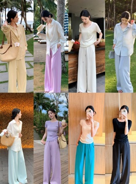 Zwinnie/詹维尼【空气裤】100莫代尔纤维裸感百搭宽松显瘦休闲裤